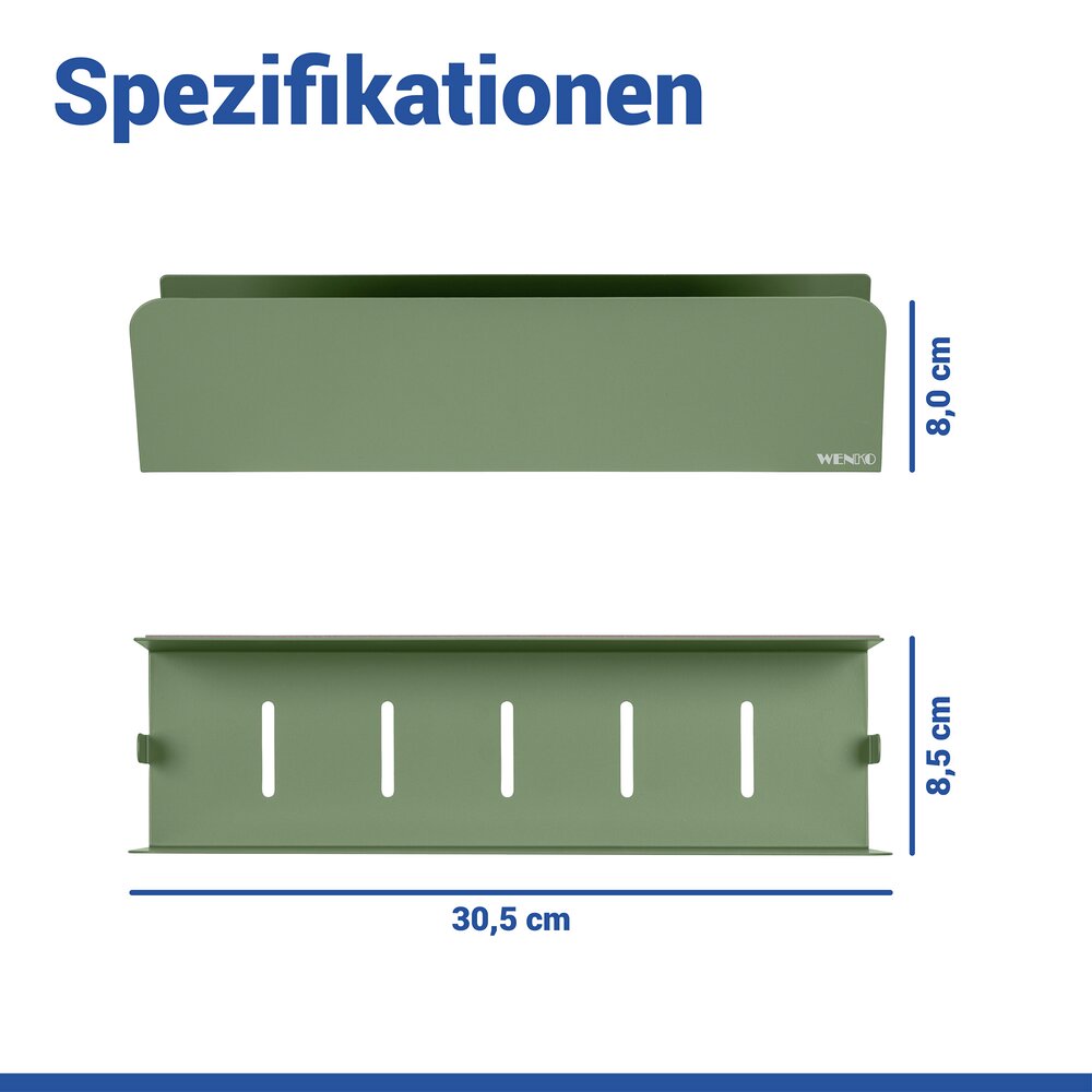 Turbo-Loc® Wandablage Mod. Lizan Grün  Befestigen ohne Bohren