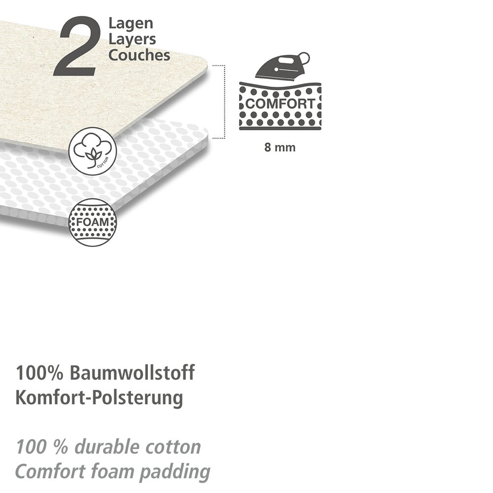 Bügeltisch Classic Black  Bügelbrett höhenverstellbar