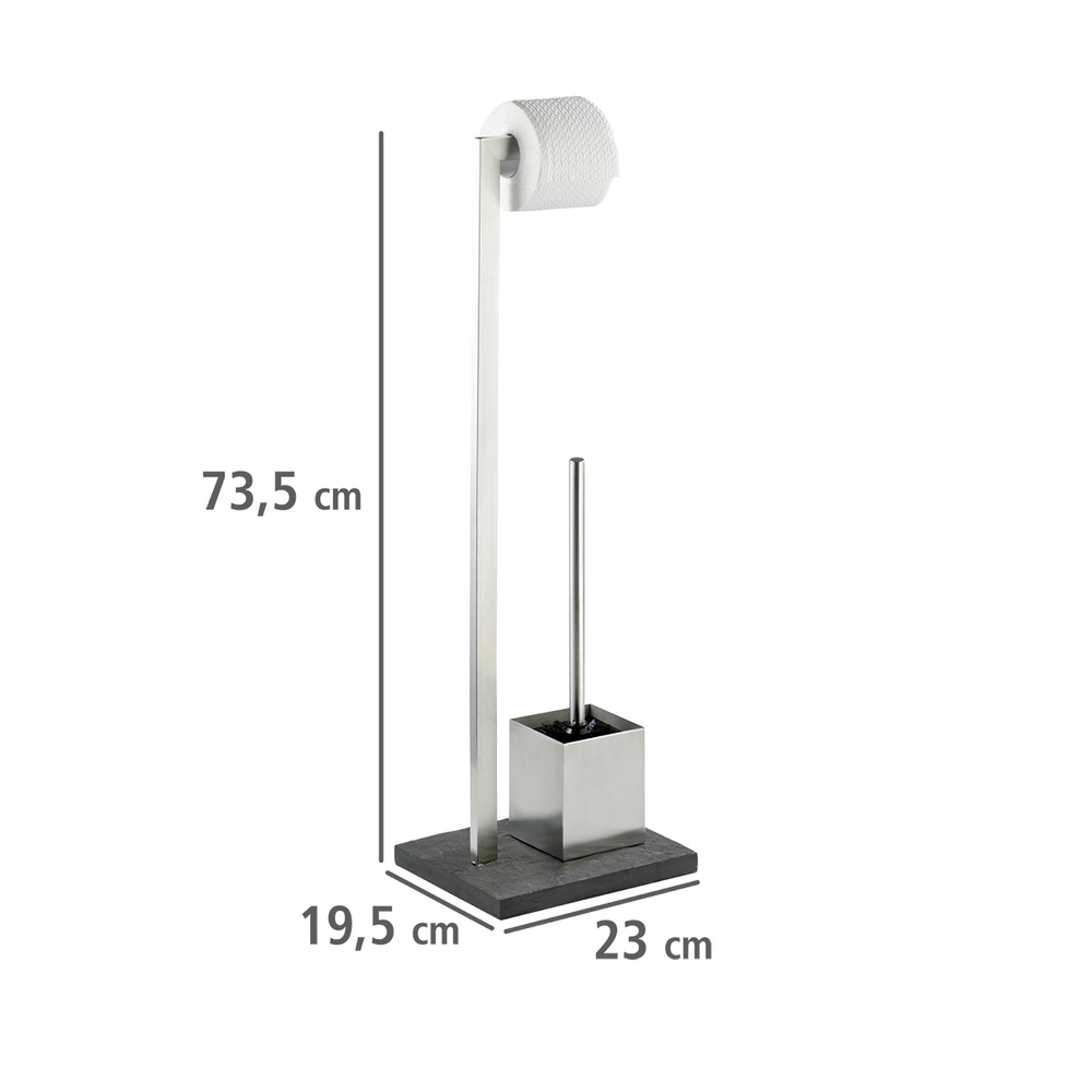 Stand WC-Garnitur Mod. Slate Rock  Edelstahl rostfrei