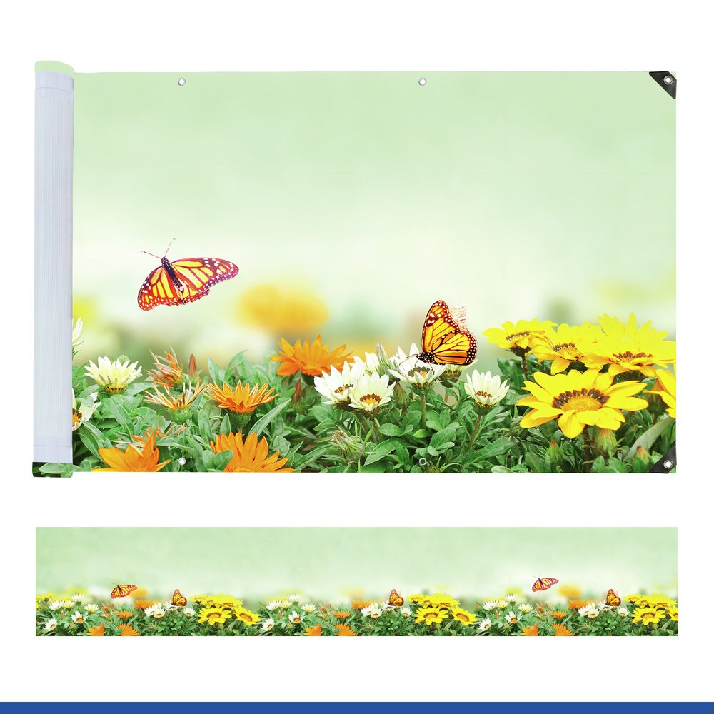 Balkon-Sichtschutz Mod. Schmetterling, 5 m  UV- und witterungsbeständig