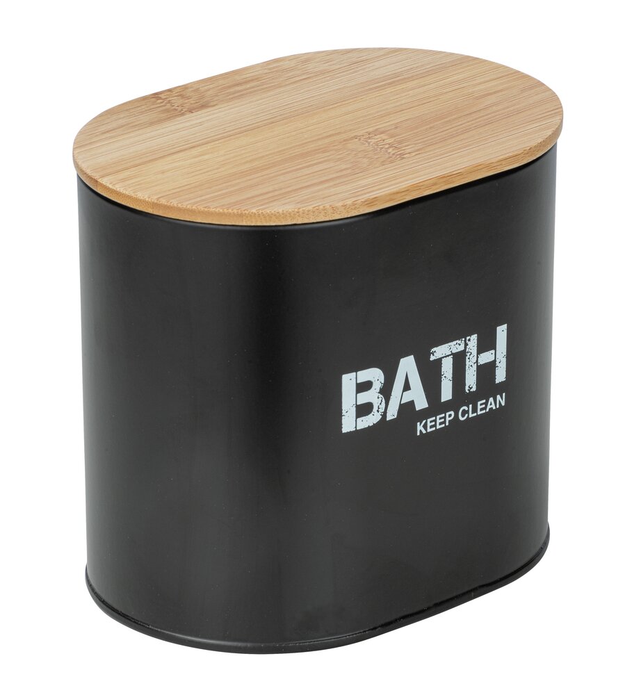 Badkamerbox met deksel Gara Black