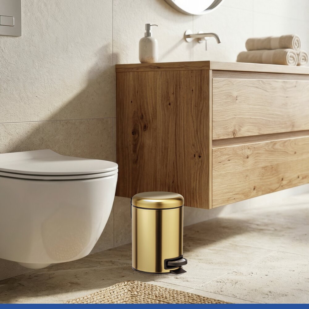 Leman cosmetica pedaalemmer, goud mat, 3 liter