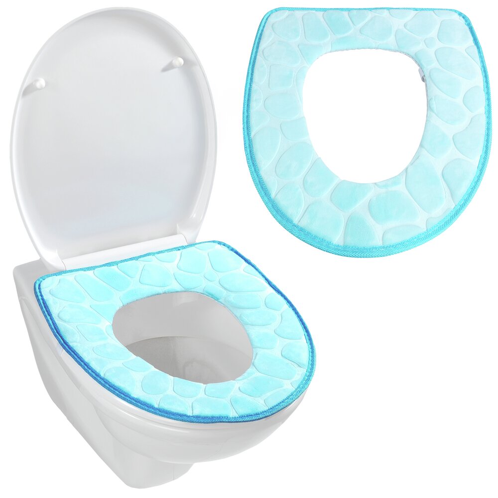 WC-Sitzpolster Memory Foam blau  WC-Sitz Auflage
