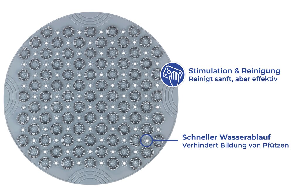 Duschmatte mit Fußreflexzonenmassage  bequeme Badematte