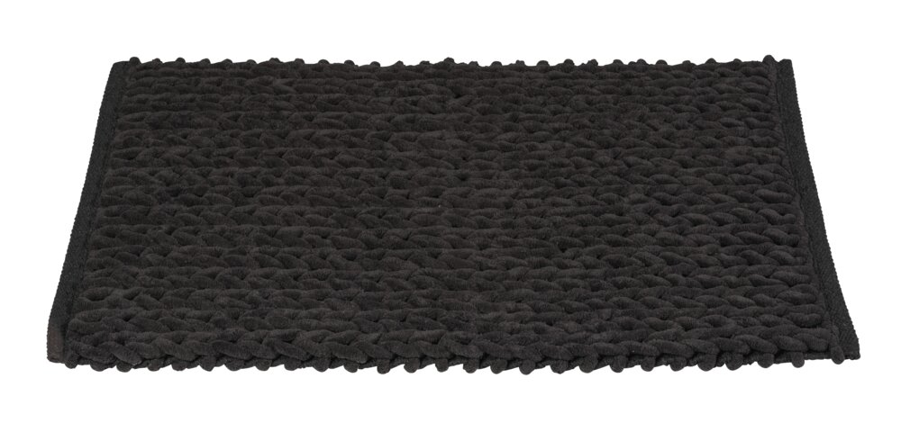 Badteppich Mod. Arson, anthrazit, Polyester/Baumwolle, 50x80 cm  rutschfest und schnelltrocknend