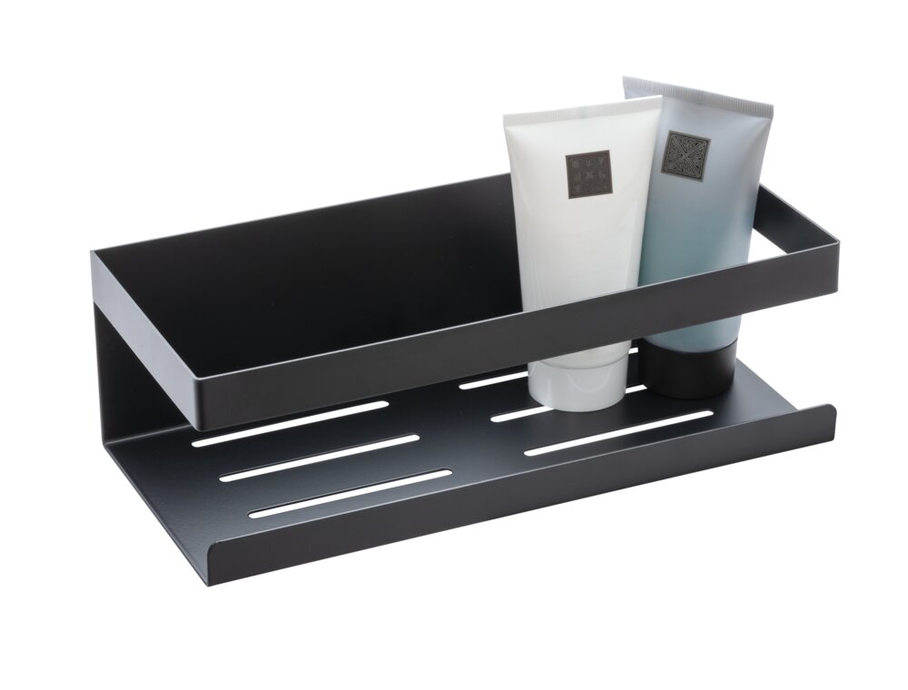 Wandablage Mod. MELETO Schwarz  aus Edelstahl