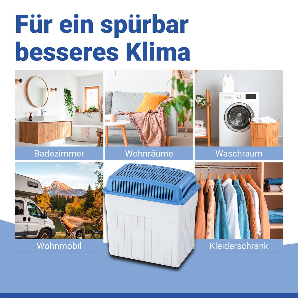 Déshumidificateur d'air 2 kg Bleu  pour pièces jusqu'à 160 m³
