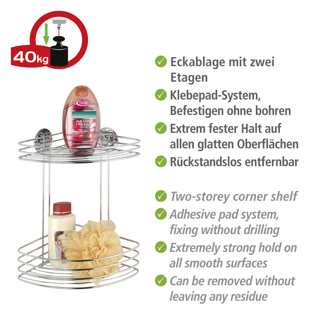 Turbo-Loc® Eckregal 2 Ablagen  Befestigen ohne bohren