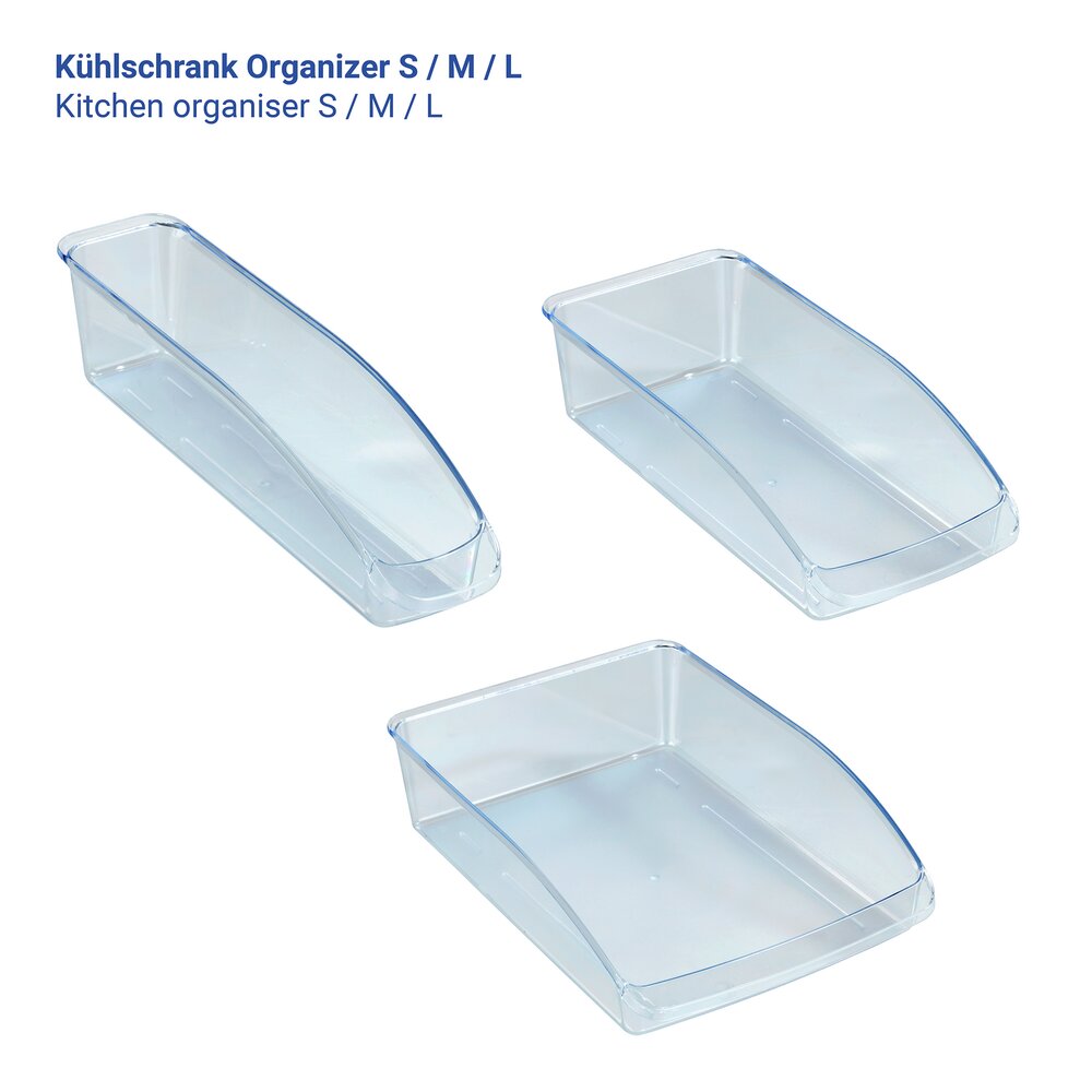 Kühlschrank-Organizer Set, 3-teilig  Aufbewahrungsboxen für Kühl- und Vorratsschrank