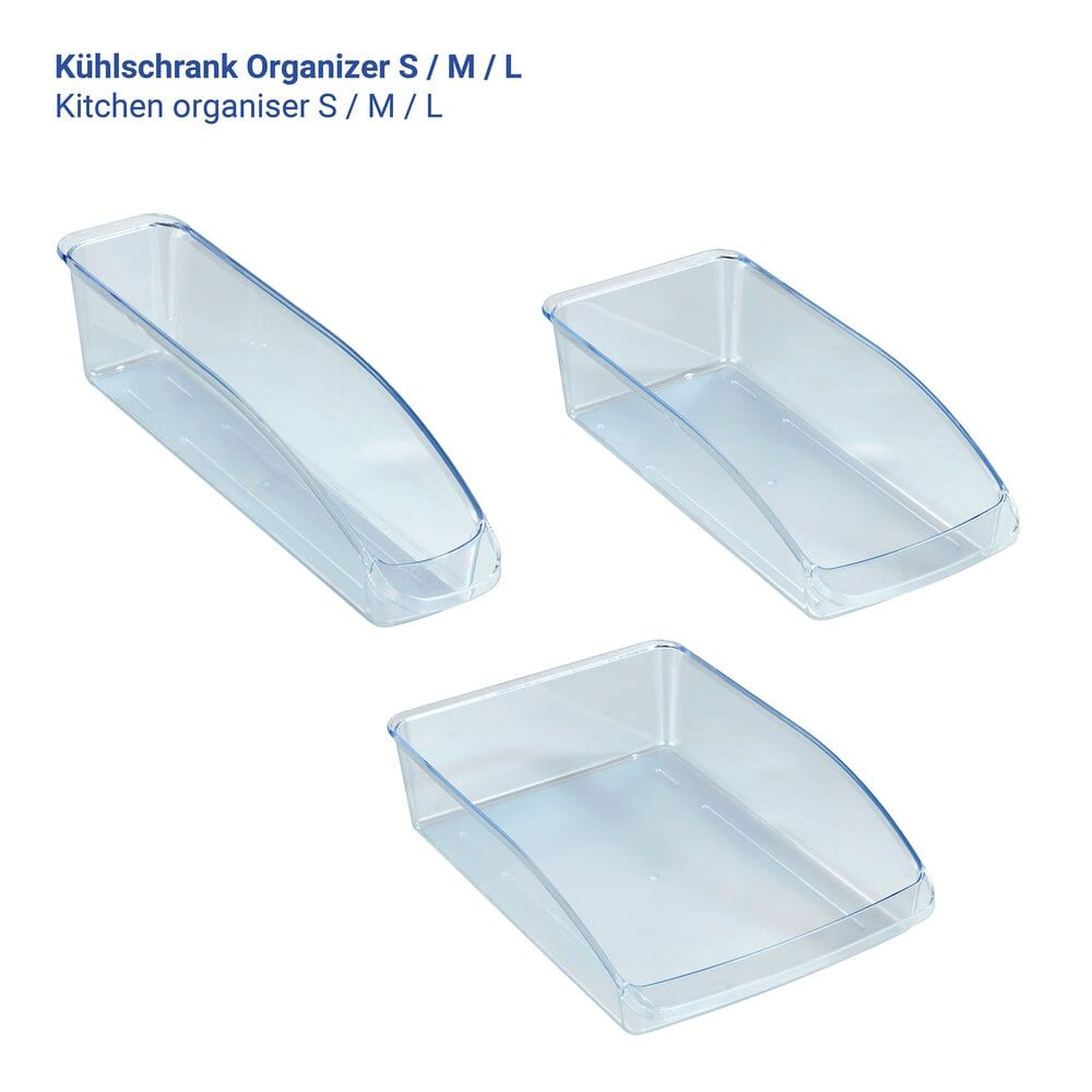 Kühlschrank-Organizer Set, 3-teilig Aufbewahrungsboxen für Kühl- und Vorratsschrank