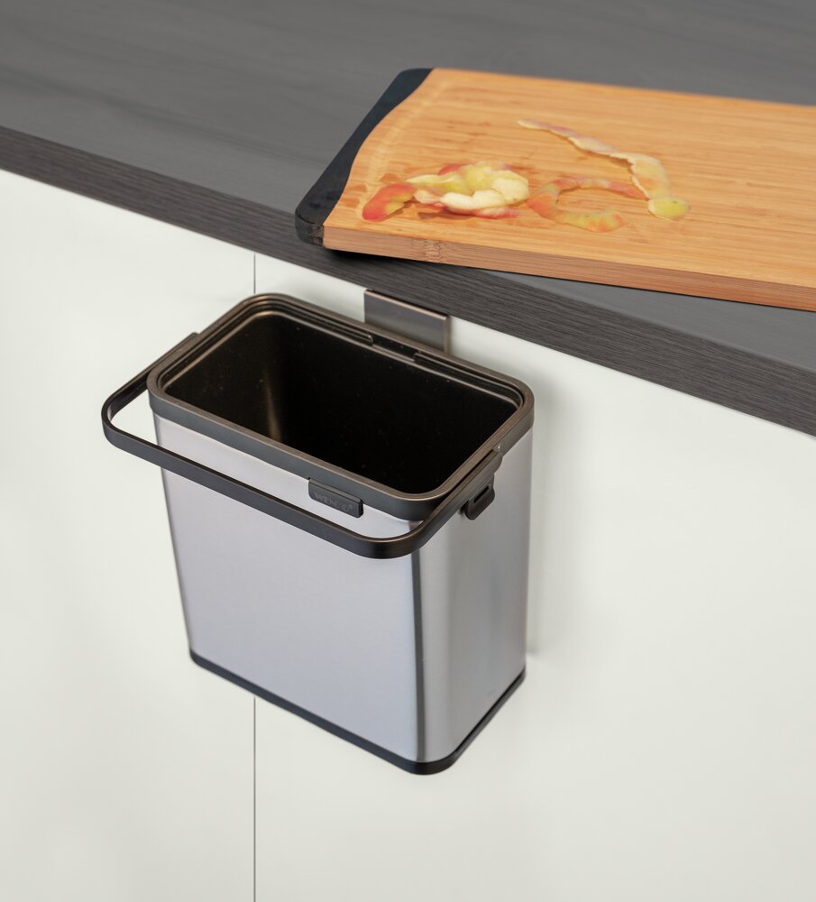 Abfallsammler Mod. Colin 3L, silber, Edelstahl/Kunststoff  mit Anti-Fingerprint-Finish