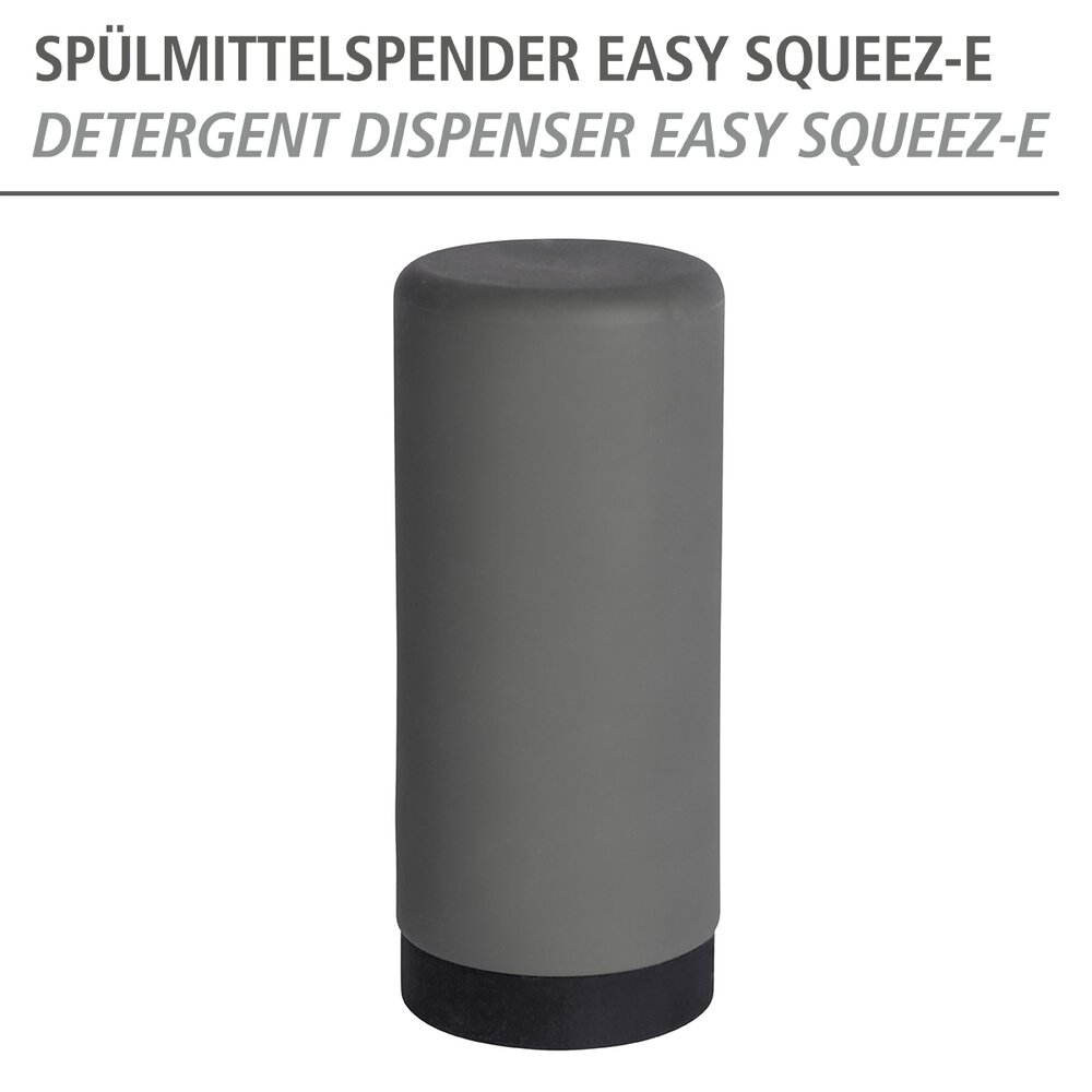 Spülmittelspender Mod. Easy Squeez-e Grau  aus auslaufsicherem Silikon