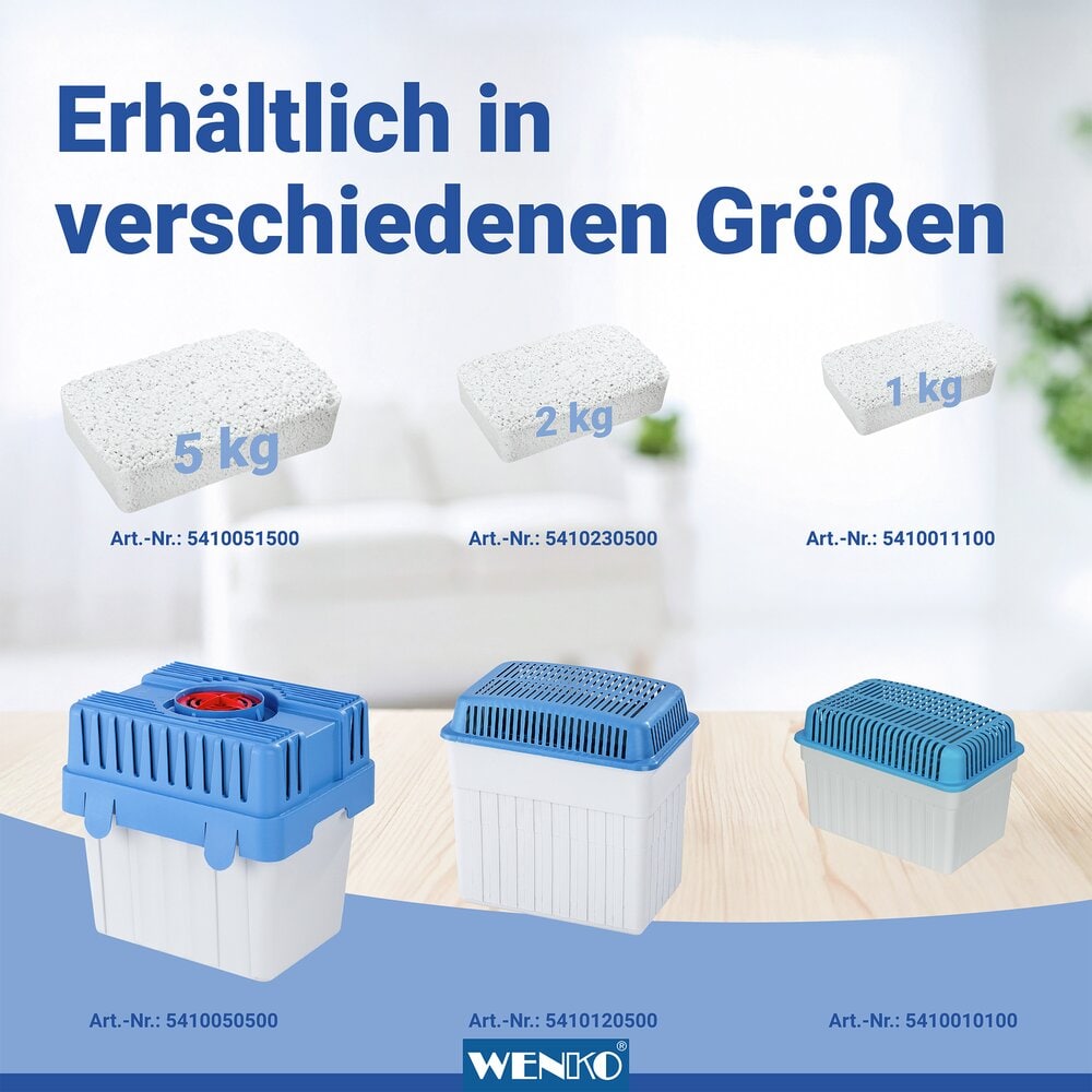 Luftentfeuchter Nachfüllpack 6x 1 kg für Räume bis 80 m³