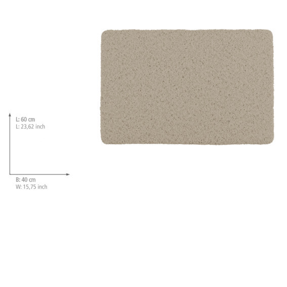 Badematte Loop Mod. Indoor & Outdoor Taupe  mit rutschhemmender Struktur