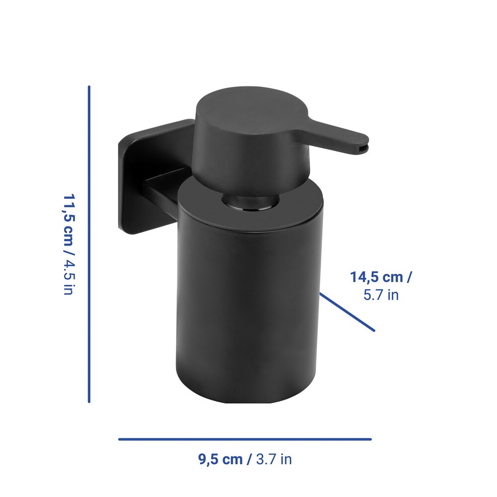 Turbo-Loc® Seifenspender Mod. Porto Black  Befestigen ohne Bohren
