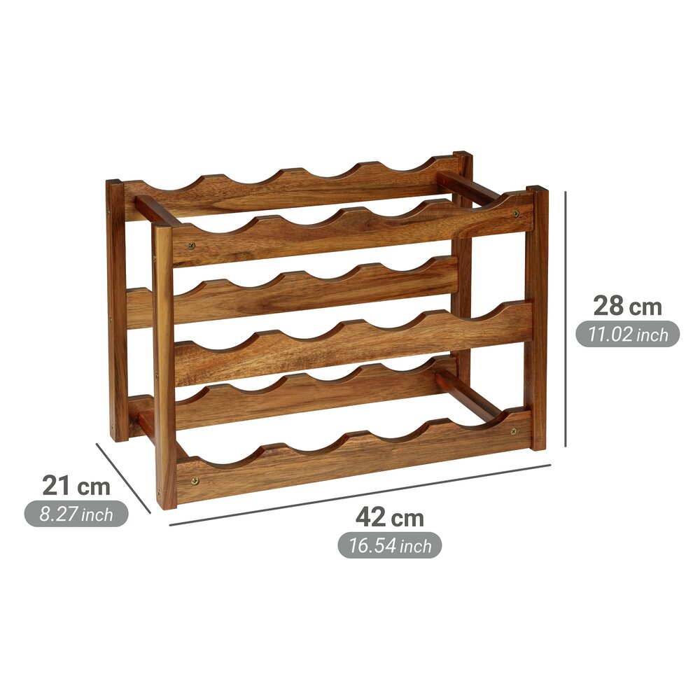 Weinregal Mod. Fondi  aus massivem Akazienholz