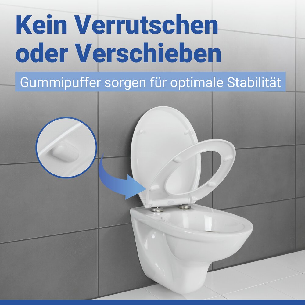 Premium WC-Sitz Mod. Ios  Thermoplast, Fix-Clip Hygiene-Befestigung