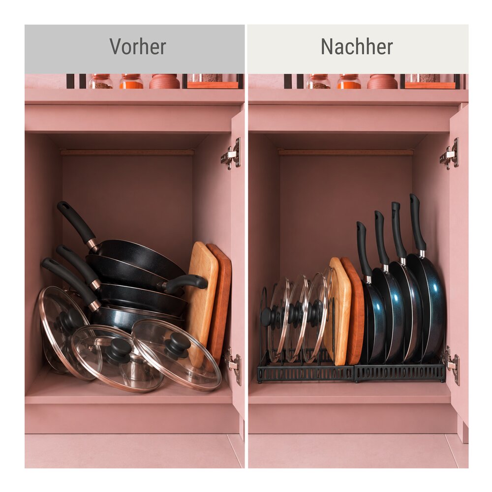 2-in-1-houder voor potdeksels en pannen