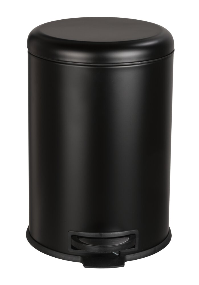 Treteimer Mod. Leman Easy-Close Schwarz 12 L  mit herausnehmbarem Einsatz