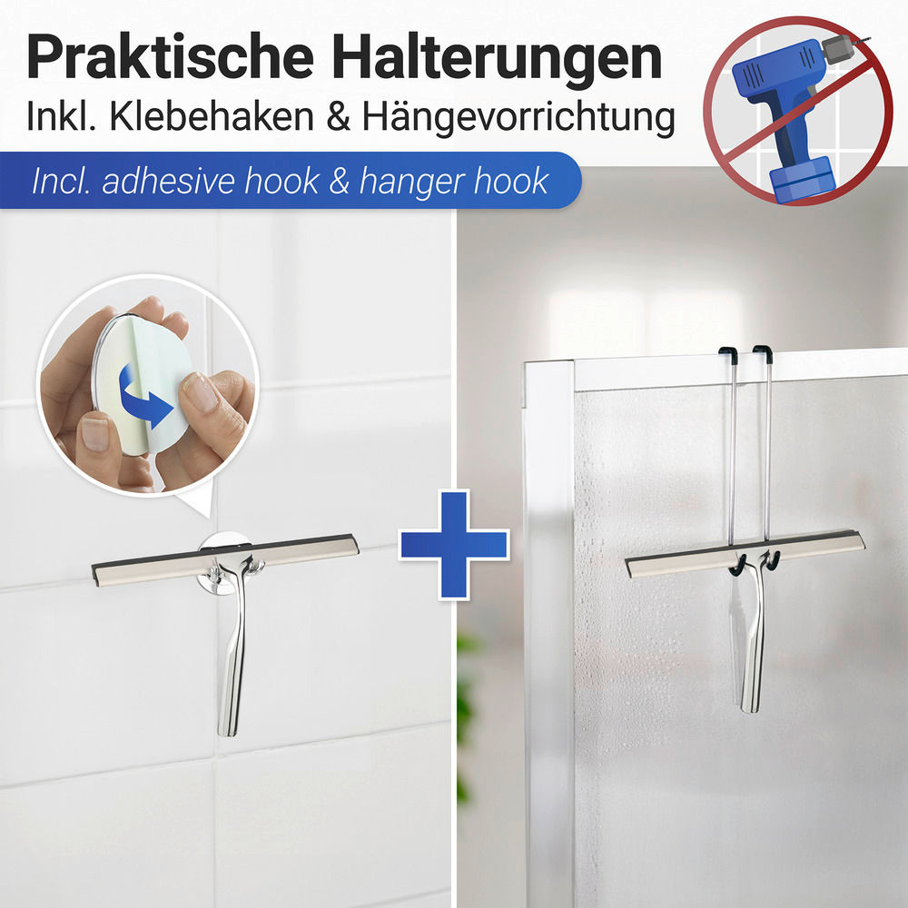 Badezimmerwischer Mod. Terni Plus  mit Turbo-Loc® Wandbefestigung