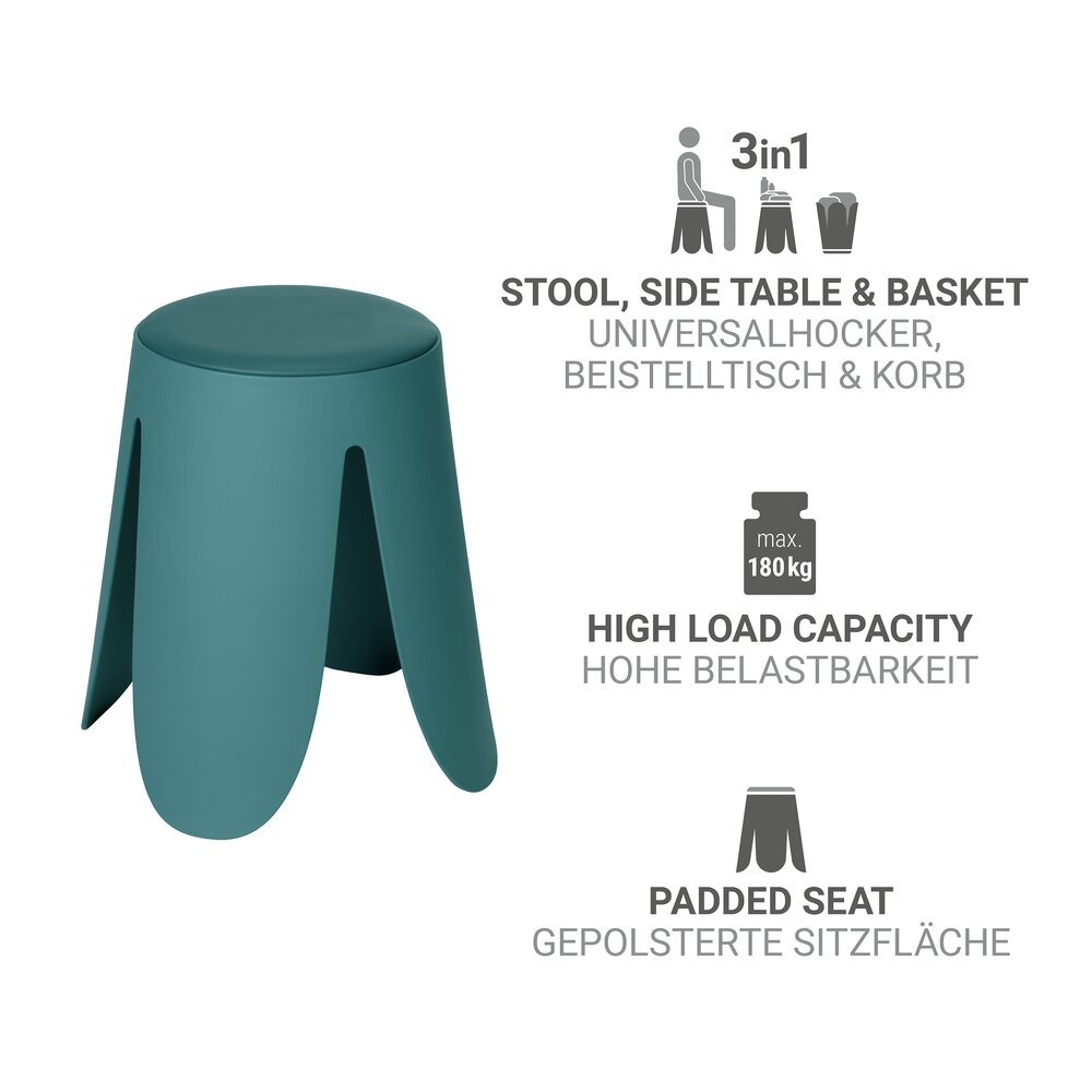 Badhocker Mod. Comiso Petrol matt  belastbar bis 180 kg