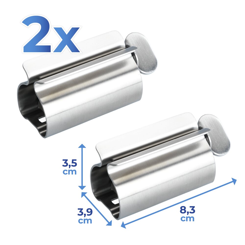 Presse à tubes en ACIER INOXYDABLE, set de 2  vider les tubes jusqu'à la dernière goutte