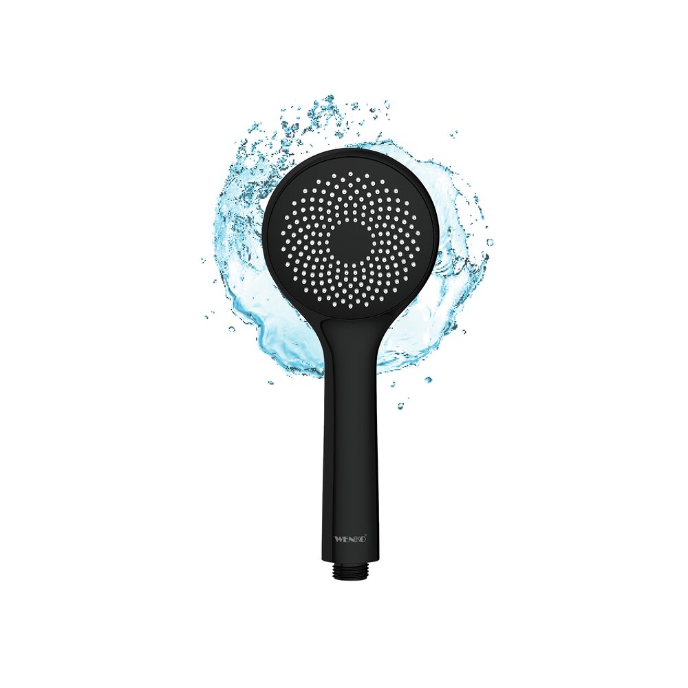 Douchekop Watersaving Zwart mat