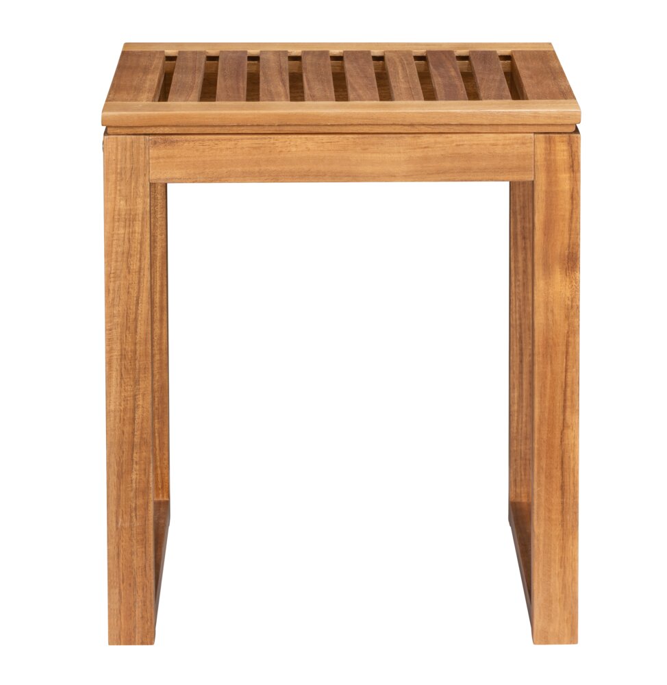 Badhocker Mod. Fondi  aus massivem Akazienholz