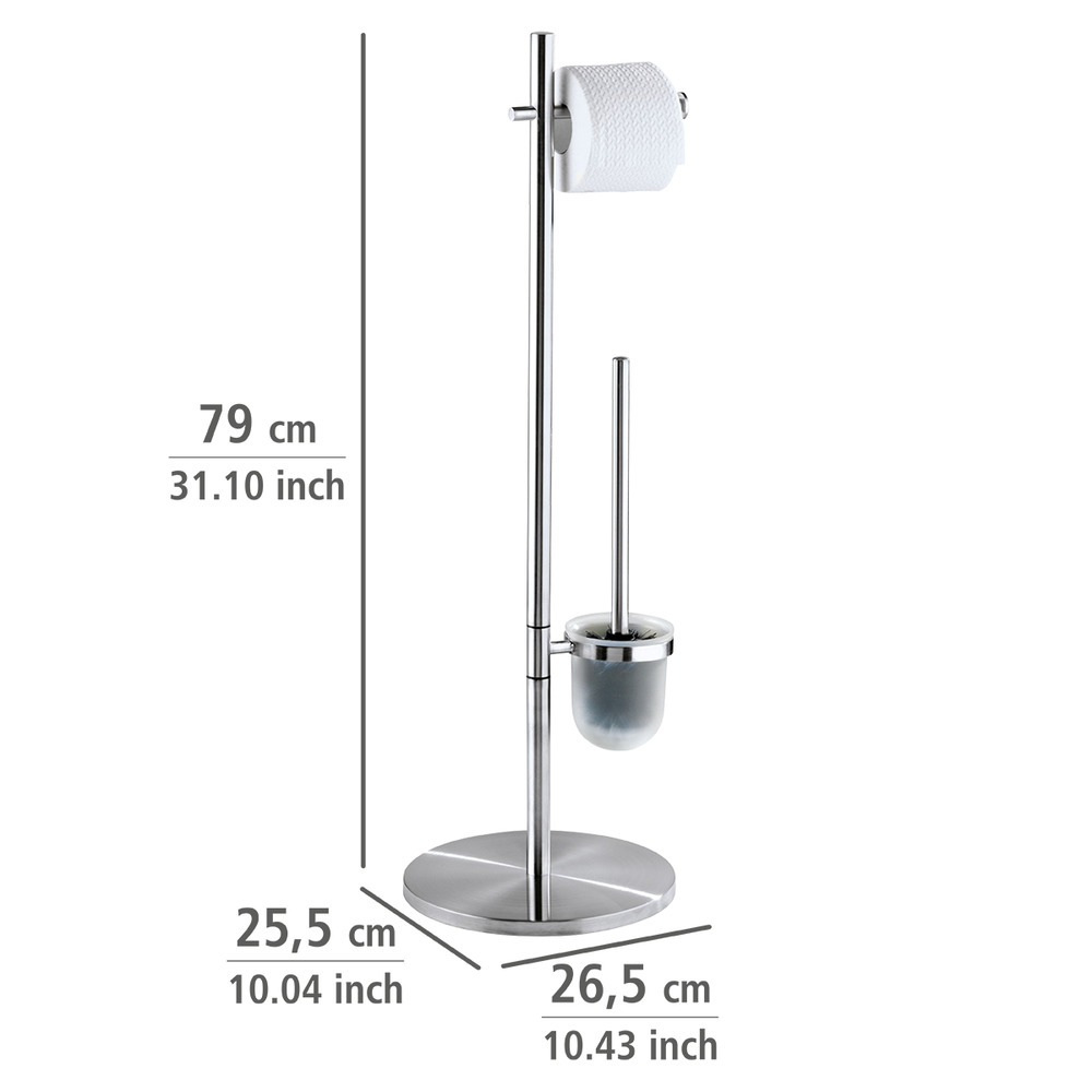 Stand WC-Garnitur Mod. Pieno  Edelstahl rostfrei