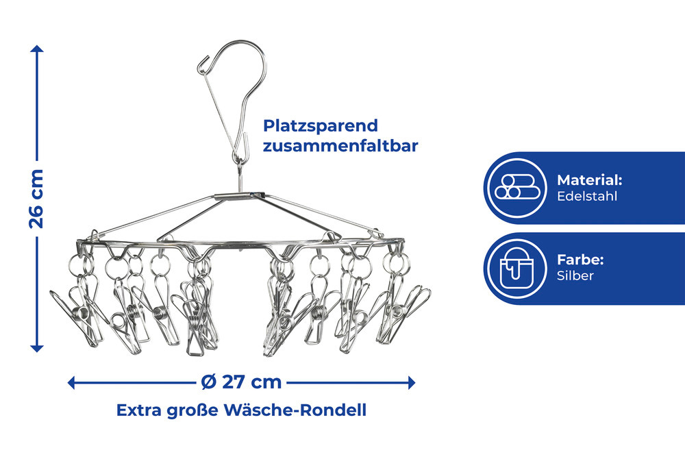 Wäsche-Rondell Edelstahl  Wäschetrockner