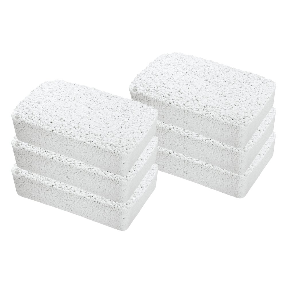 Vochtdoder 1 kg, wit, calciumchloride, set van 6, voor ruimtes tot 80 m³