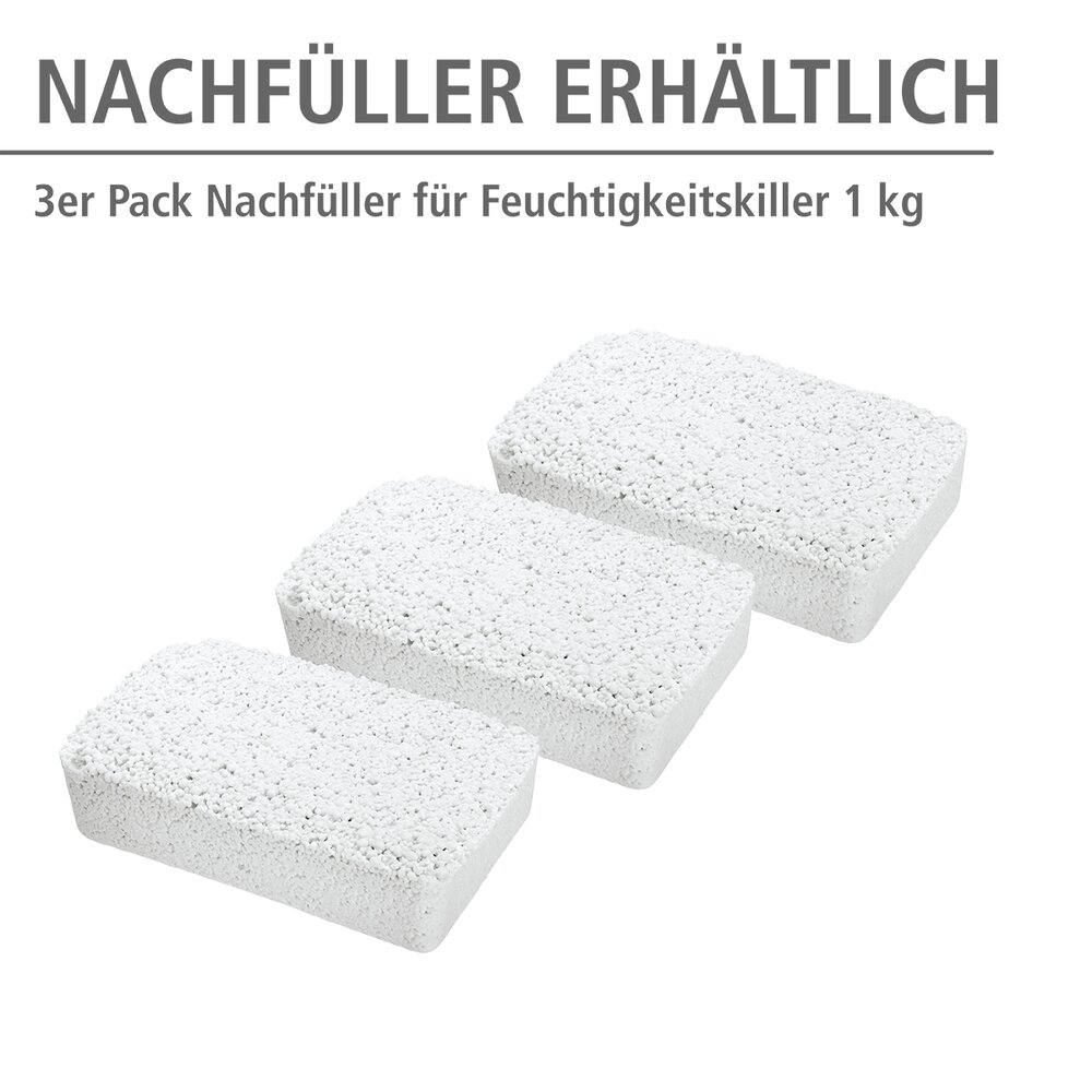 Déshumidificateur d'air 1kg, absorbeur d'humidité, 23x15x15 cm, Gris