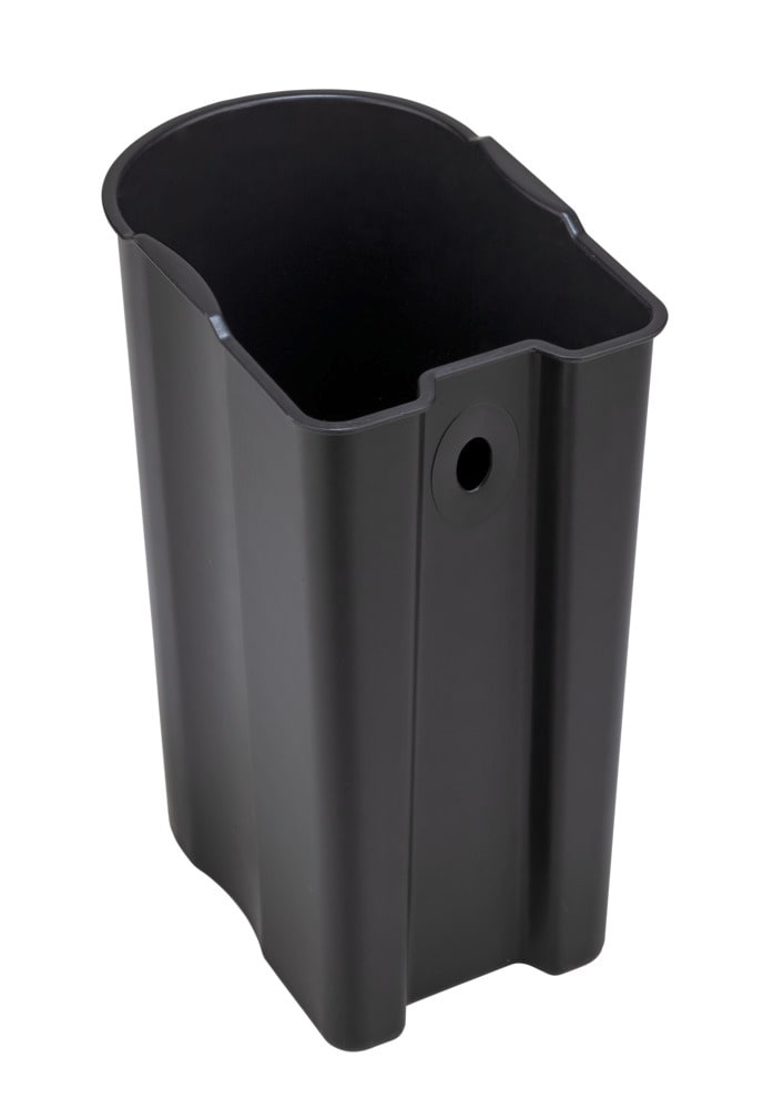 Treteimer Mod. LARA Easy 10L, weiß/schwarz, Metall/Kunststoff, 31x39x18 cm mit Easy-Close-Mechanik Treteimer Mod. LARA Easy 10L, weiß/schwarz, Metall/Kunststoff, 31x39x18 cm mit Easy-Close-Mechanik