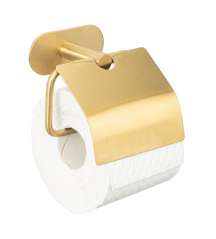 Porte-papier toilette Turbo-Loc® avec couvercle Orea or mat  Fixation sans perçage