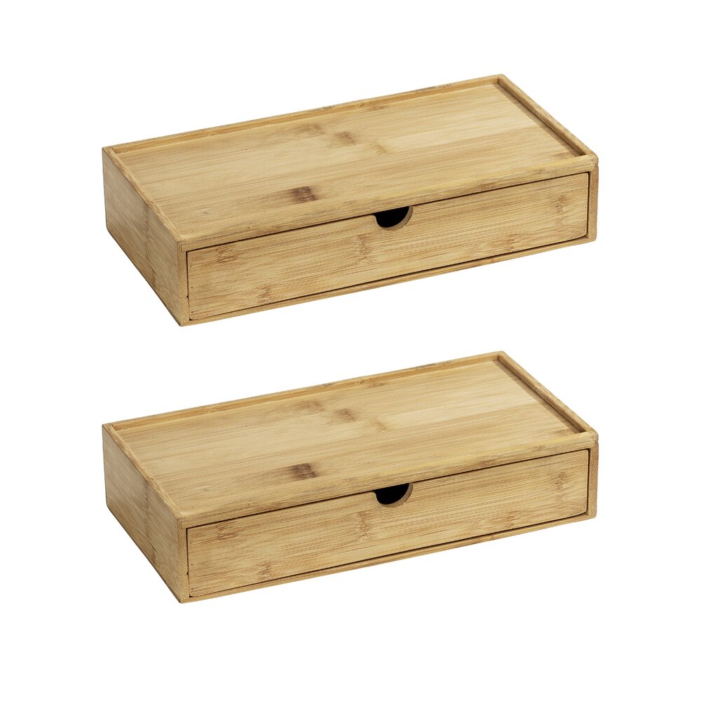 Bambus Box Mod. Terra mit Schublade, 2er Set  vielseitig einsetzbar