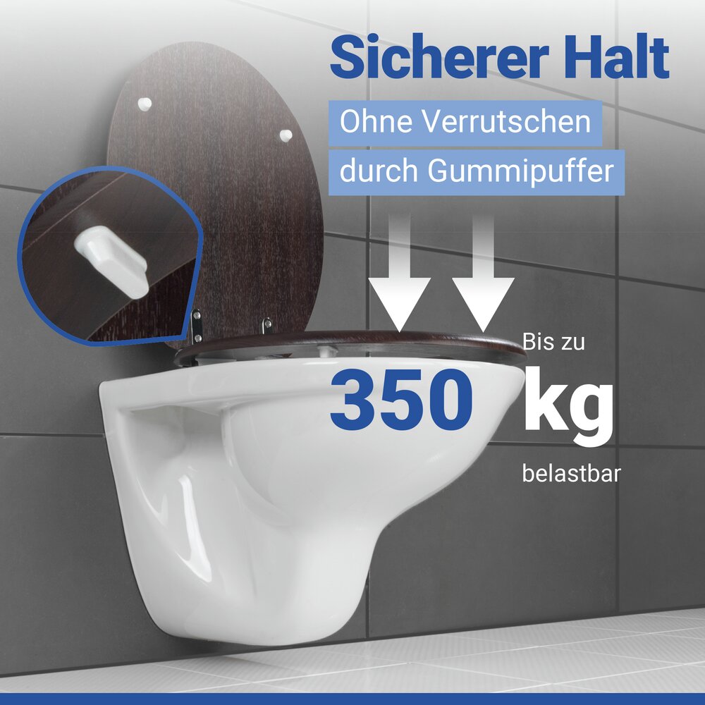 Abattant WC Wenge  abaissement automatique