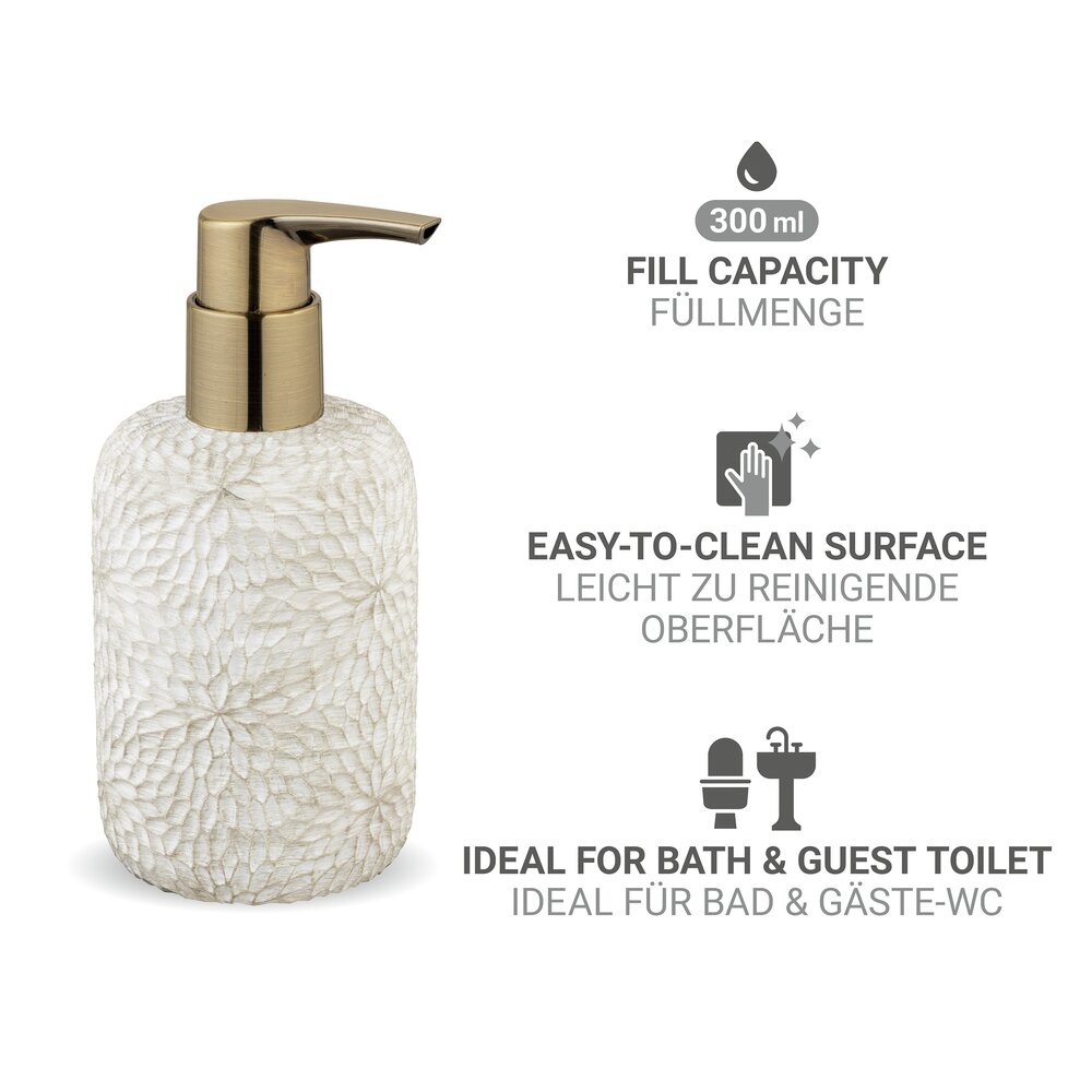 Seifenspender Mod. Montalfano  nachfüllbar 300 ml, mit Blütenmuster