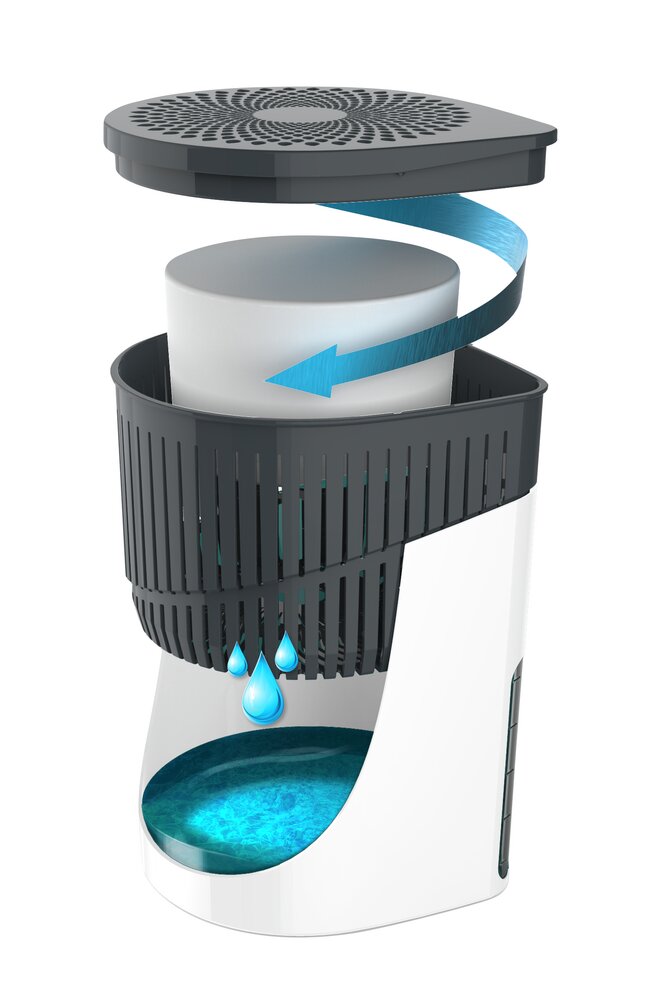 Déshumidificateur d'intérieur Drop - recharge de 1000 g au parfum d'orange  diminue l'humidité de l'air