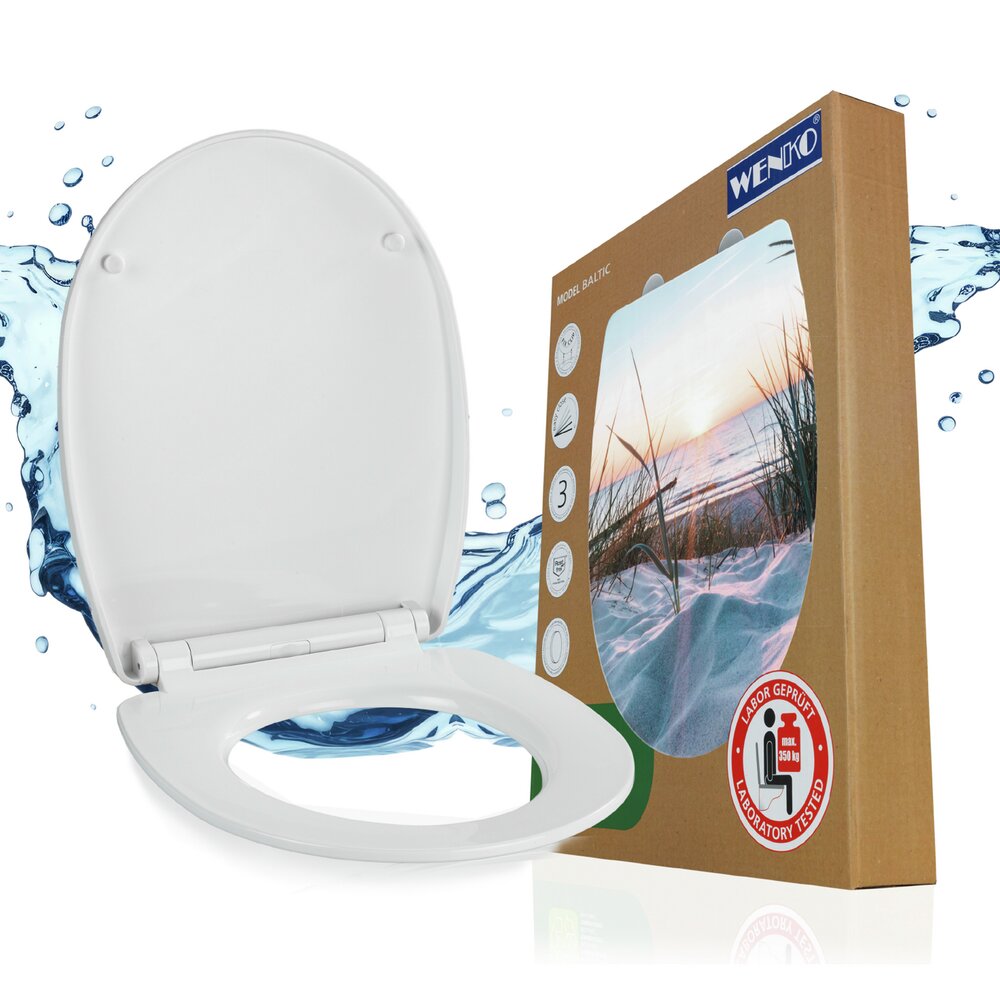 WC Sitz Mod. Baltic  Toilettendeckel mit Absenkautomatik und Motiv