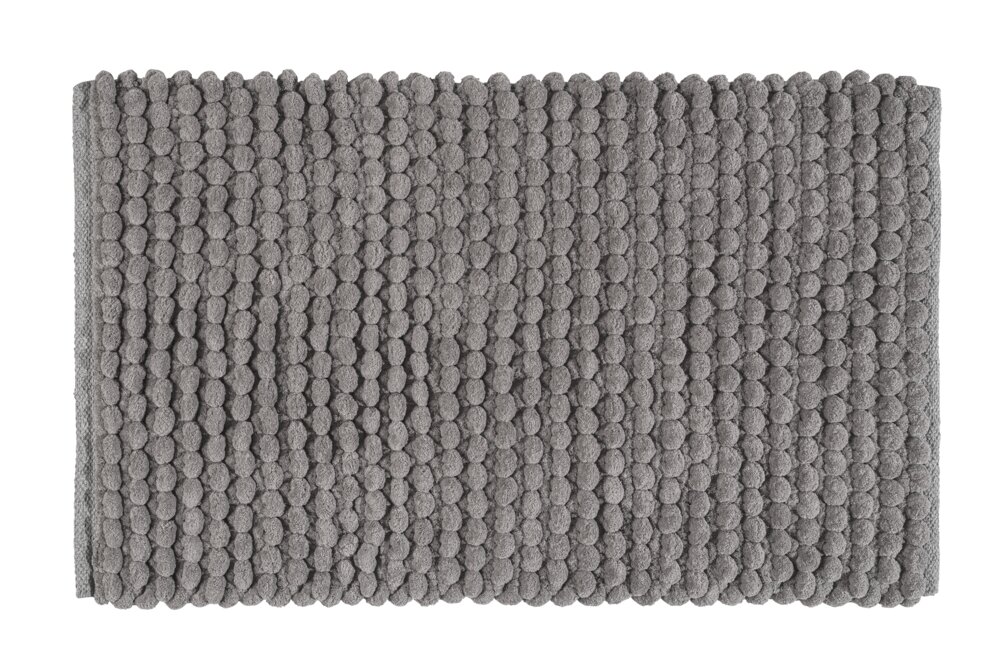 Badteppich Mod. Solivo, grau, Polyester/Baumwolle, 50x80 cm  rutschhemmend und schnelltrocknend
