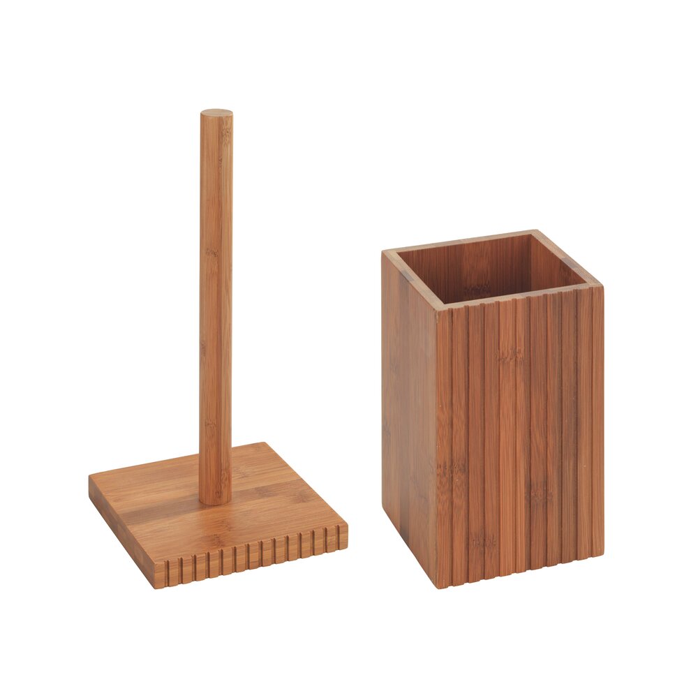 Porte-ustensiles et porte-rouleau de cuisine Mera  Set de 2 pièces