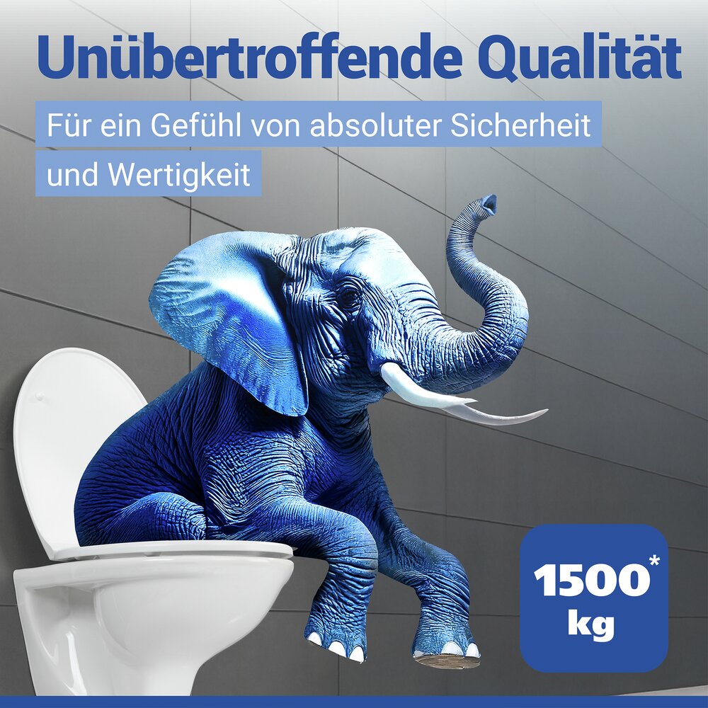 Abattant de WC Mod. Gatteo DuroUnbreakable®, blanc  100 % incassable, avec frein de chute