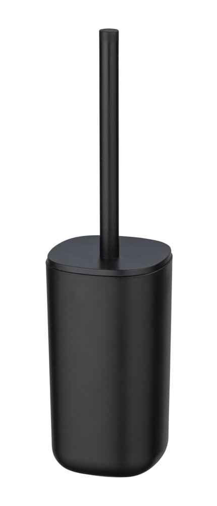 WC-Garnitur Mod. Davos, Schwarz Matt  mit auswechselbarem Bürstenkopf