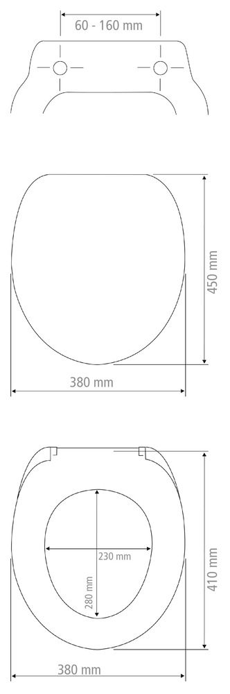 Toilettensitz Mod. Droplets mit Hochglanzdruck und Absenkautomatik aus Thermoplast  WC-Sitz mit Absenkautomatik, Schnellbefestigung