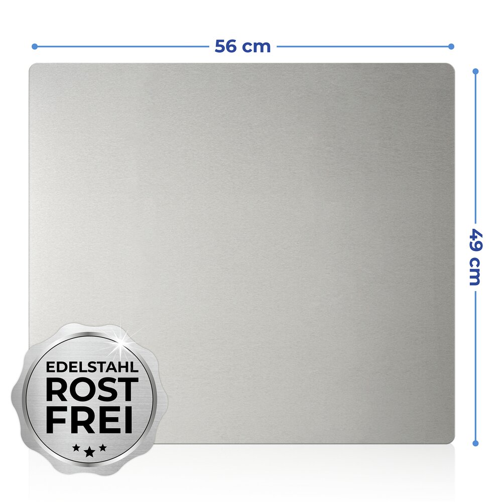 Crédence inox, fond de hotte inox, 56x49 cm  Fond de hotte