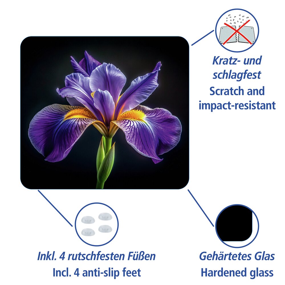 Multi-Platte Mod. Iris  Abdeckung, Spritzschutz und Schneidebrett