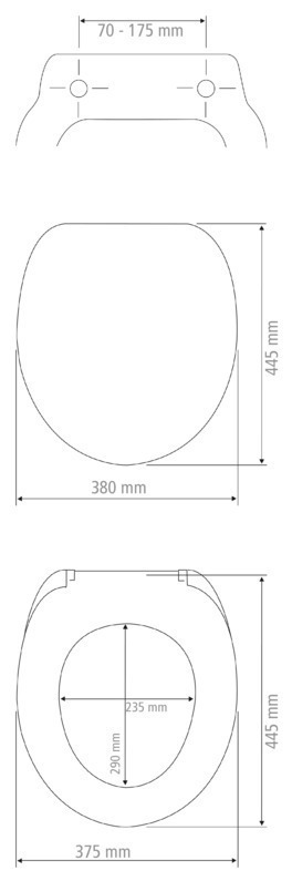 WC-Sitz Mod. Licata mit Relief-Oberfläche  Toiletten-Sitz aus Duroplast mit Absenkautomatik