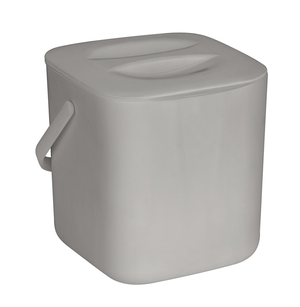 Abfallsammler Mod. Conny, grau, Kunststoff, 3 L, 18 x 18 x 19 cm  herausnehmbares Sieb, spülmaschinengeeignet