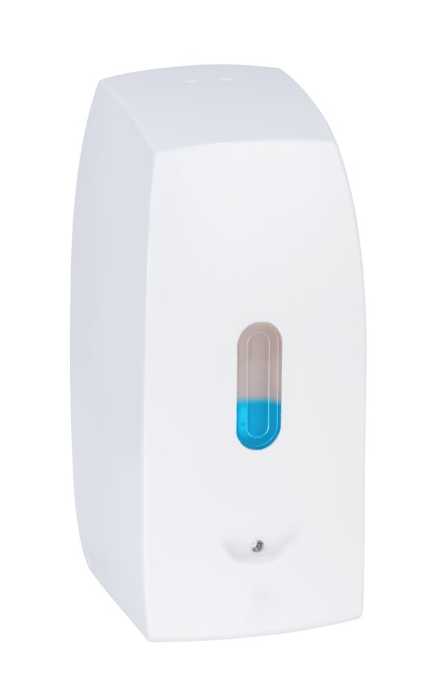 Distributeur de savon Mod. Tirano, blanc, plastique, 0.5L, 10x20.5x9.5 cm  capteur infrarouge, ne goutte pas