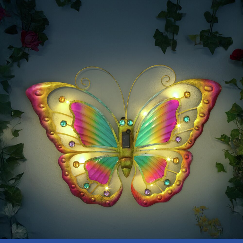 LED Solarleuchte Schmetterling  dekorative Gartenbeleuchtung